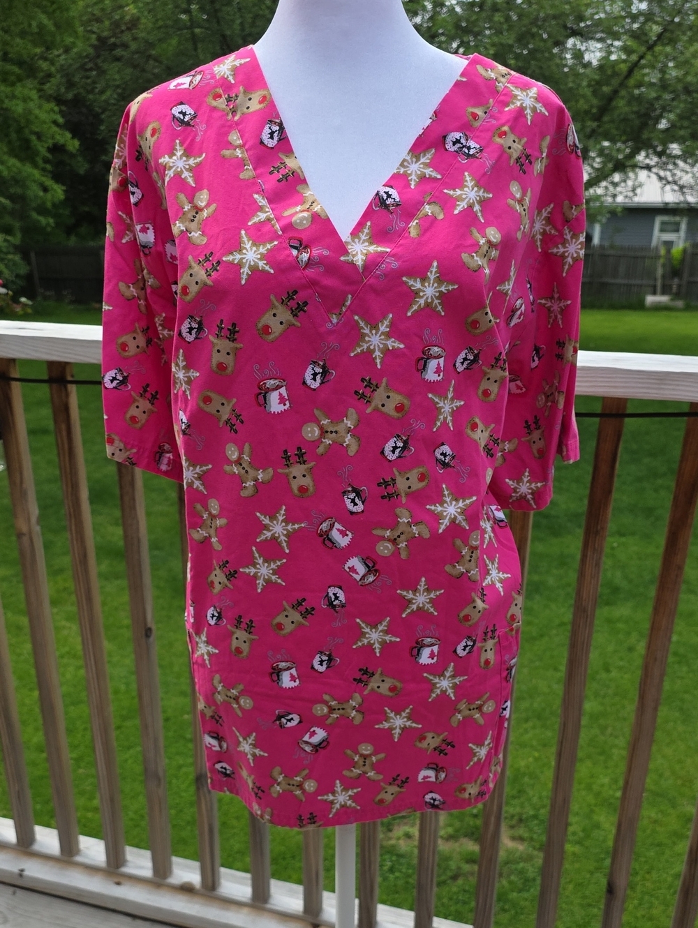UA Srubs Cotton Blend Scrub Top XL